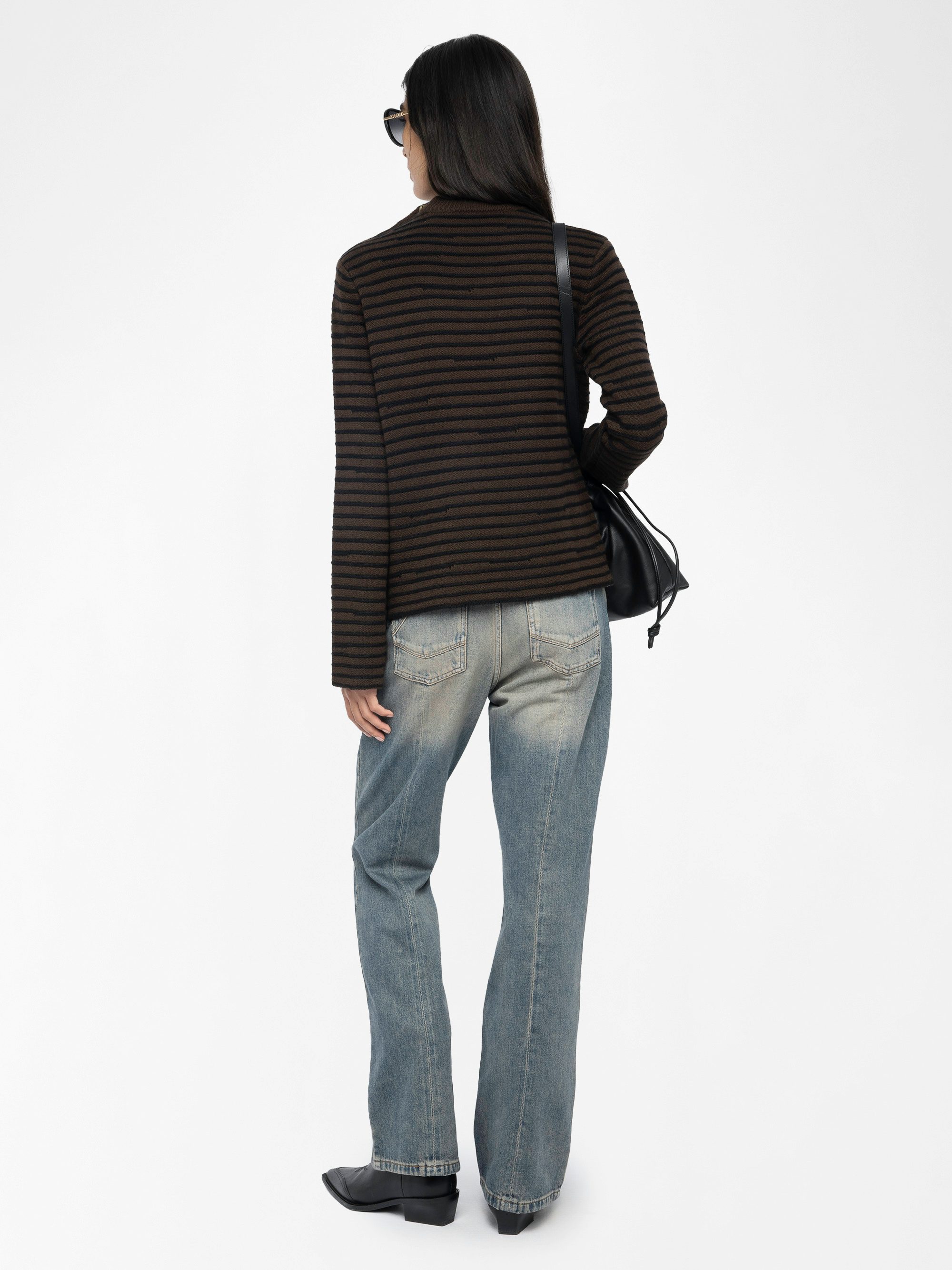 Spiky Jumper - Striped nautical jumper with wing buttons.